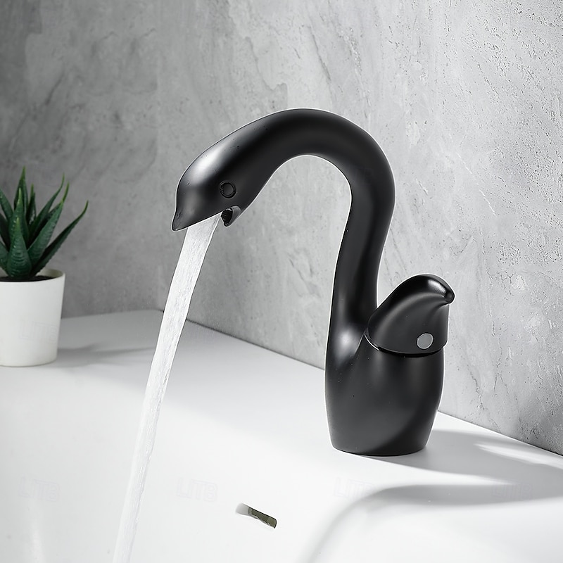 白鳥デザイン 蛇口 金属製 Amazon | VOTON モダンバスルーム蛇口 クロムシングルハンドル