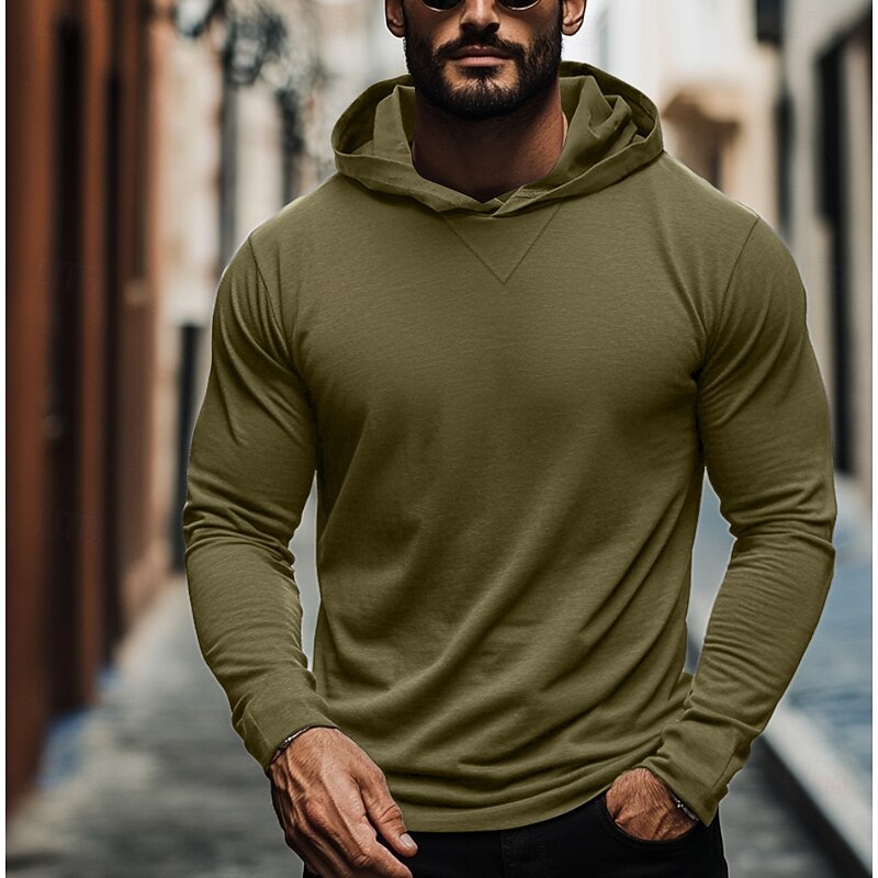 T-shirt Homme Basique Manches Courtes - Uni, Respirant, Boutonnage Bas - Printemps/été Décontracté
