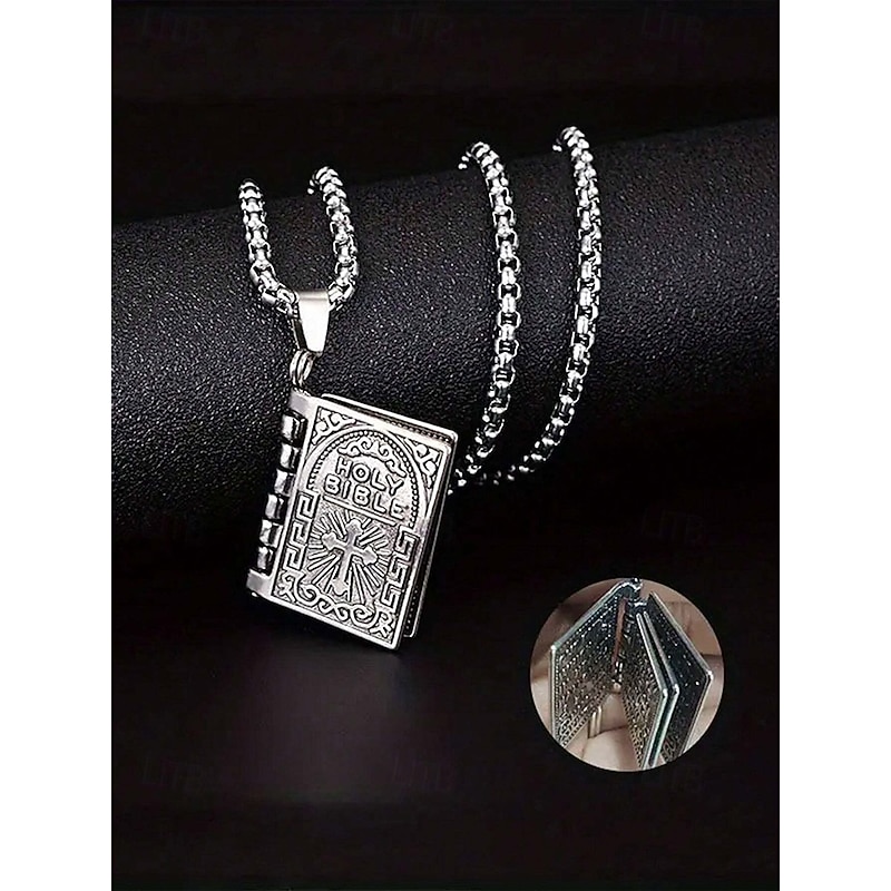 Ciondolo A Forma Di Croce Chi-RHO Con Nome Di Ges&ugrave; Cristo E Versi