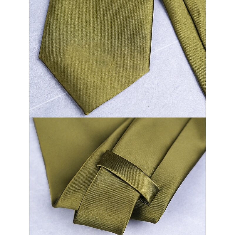 Cravatta Uomo In Raso Tinta Unita 140cm - Classica Formale Per Matrimoni, Ufficio E Cerimonie - Colori: Nero, Blu, Viola, Verde, Rosa