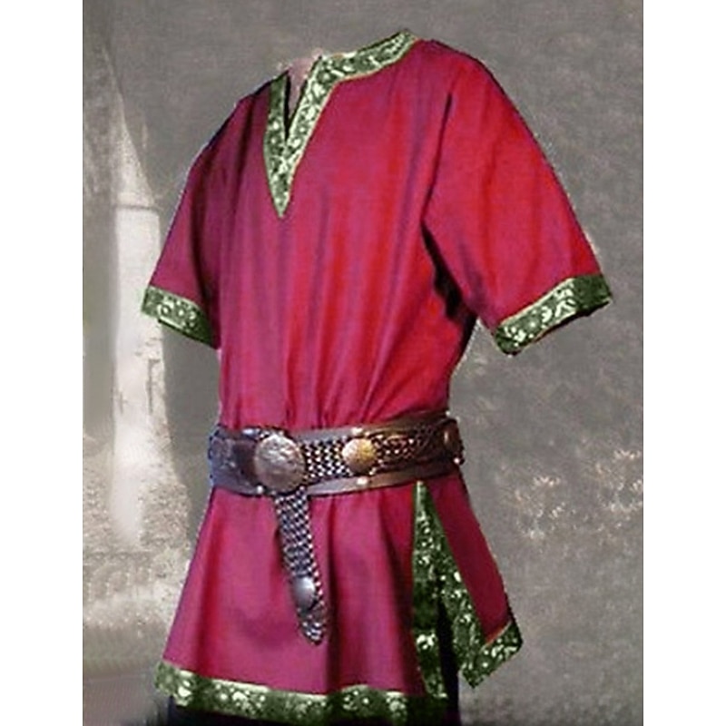 Gilet Ou Chemise Homme En Lin/coton Style Médiéval - Lacets Avant - Look Pirate, Viking, Renaissance