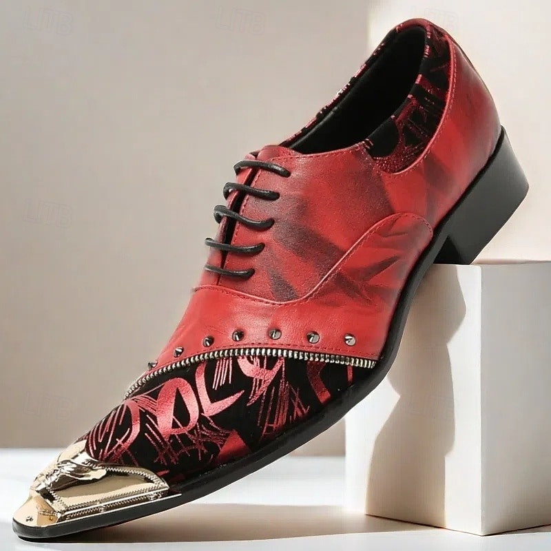 red and gold mens dress shoes Successos Black/Gold Men’s Red Bottom Dress Shoes Sizes 7-15 14 main image 1