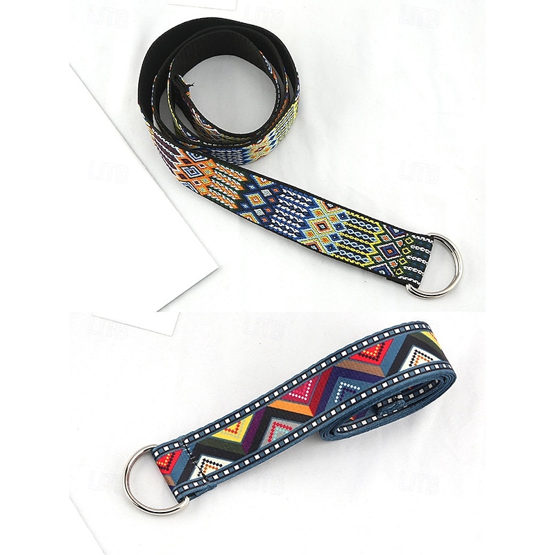 Fashionable geometric pattern belt for men and women  display picture 2