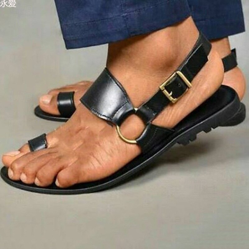 ブラウンレザーオープントゥサンダル sandal01_09.jpg