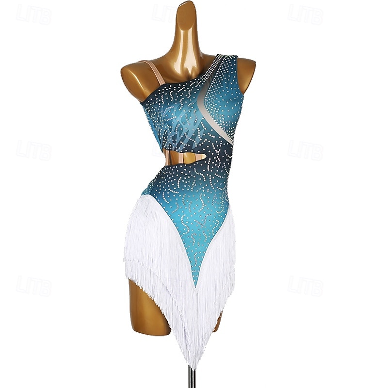 Latin Dance Dress For Women Competition Salsa Tassel Dress Sleeveless Rumba Chacha Dancewear Costumes 2026 - $255.79 Latin Dance Dress For Women Competition Salsa Tassel Dress Sleeveless Rumba Chacha Dancewear Costumes 2026 - $255.79