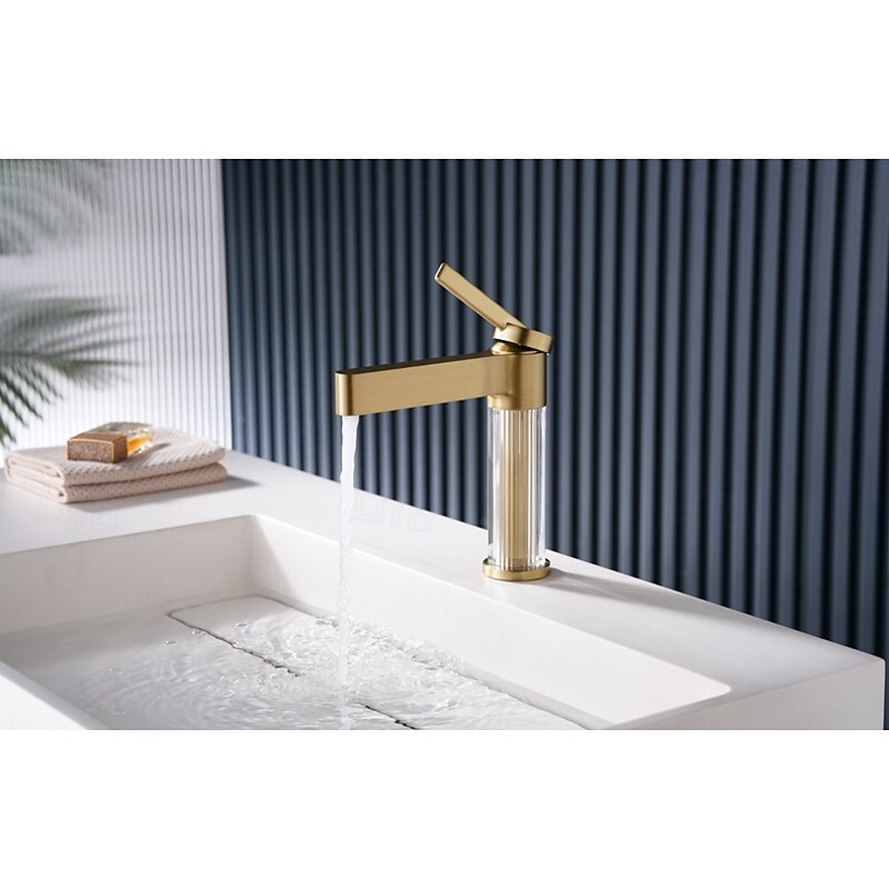 QFN Rubinetto Bagno Quadrato Nichel Spazzolato 3 Fori Con Scarico E Tubi PEX – 2 Maniglie - 5