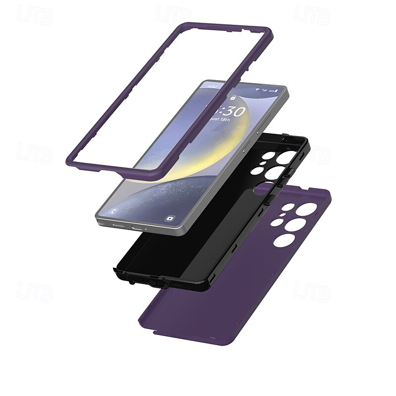 Housse Etui avec Bracelet Stand TPU Bumper Antichoc Militaire pour Samsung Galaxy S22 Ultra 5G