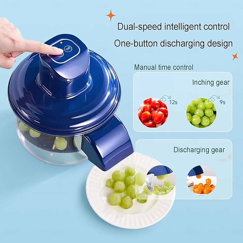 Éplucheur Électrique Multifonction – Pour Raisins, Tomates, Ail, Pommes – Automatique, Démonable Et Facile à Nettoyer (1300 MAh, 50W)