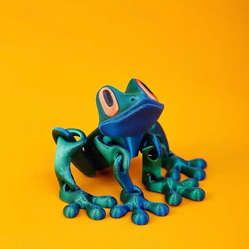 2026年 3/6個の3Dプリントマグネットカエル - 関節式カエルモデル、3D