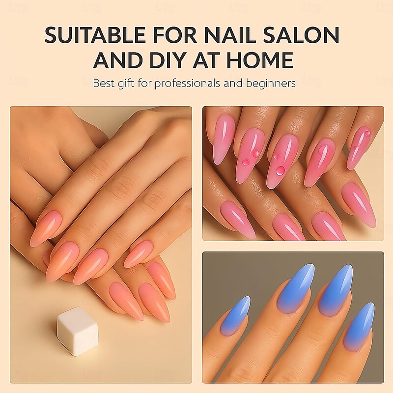 200 Stück Nagelschwämme Für Ombré-Nägel – Mit Metallgreifer, Für Farbverlauf-Designs