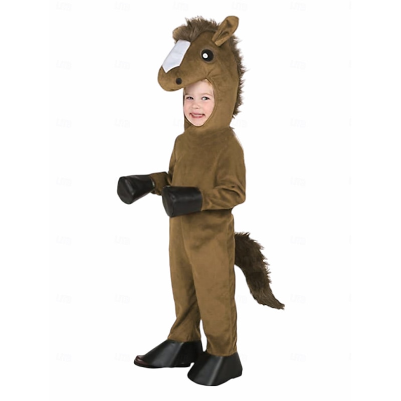 Set De Disfraz De Caballo 3 En 1: Orejas, Cola Y Manoplas - Accesorios De Felpa Y Poliéster Para Halloween, Carnaval Y Fiestas De Animales