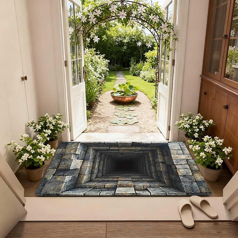 3D Optische Illusie Vloerkleed Realistisch Gat Antislip Vloermat