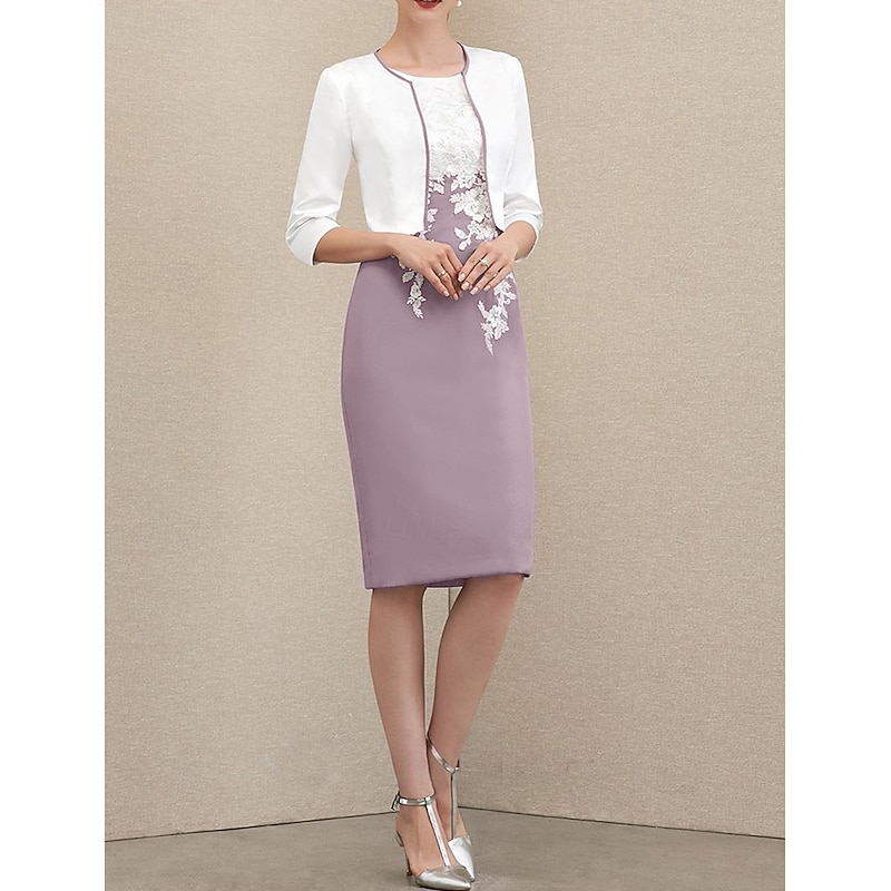Jacket For Dress Skirt Wedding Guest Dresses With Jackets Two Piece Sheath Column Dress Sets Knee Jacket For Dress Skirt Wedding Guest Dresses With Jackets Two Piece Sheath Column Dress Sets Knee
