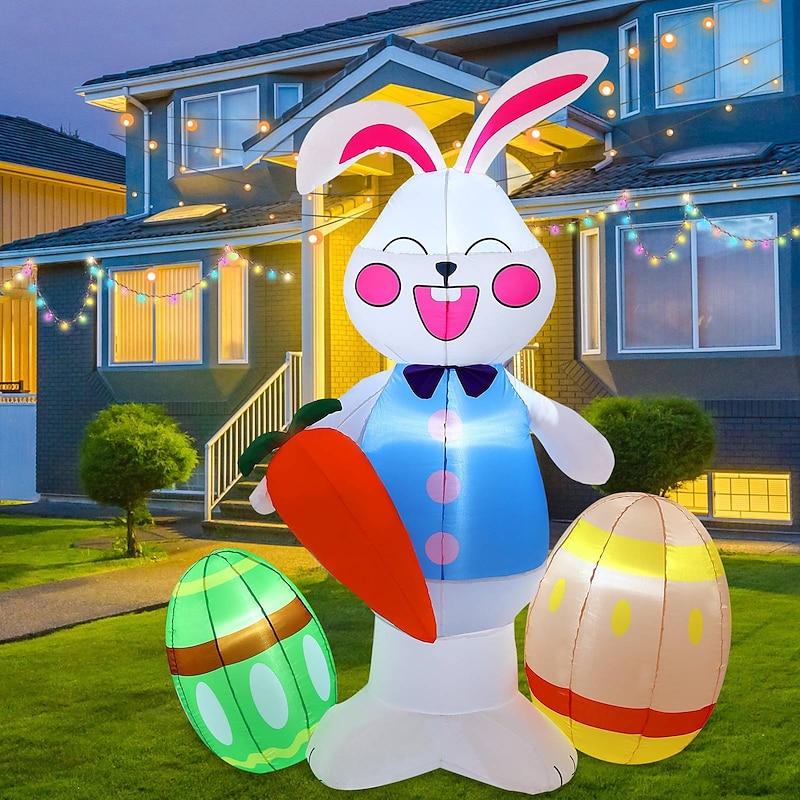 8FT 2.4M Coniglio gonfiabile di Pasqua LED illuminato