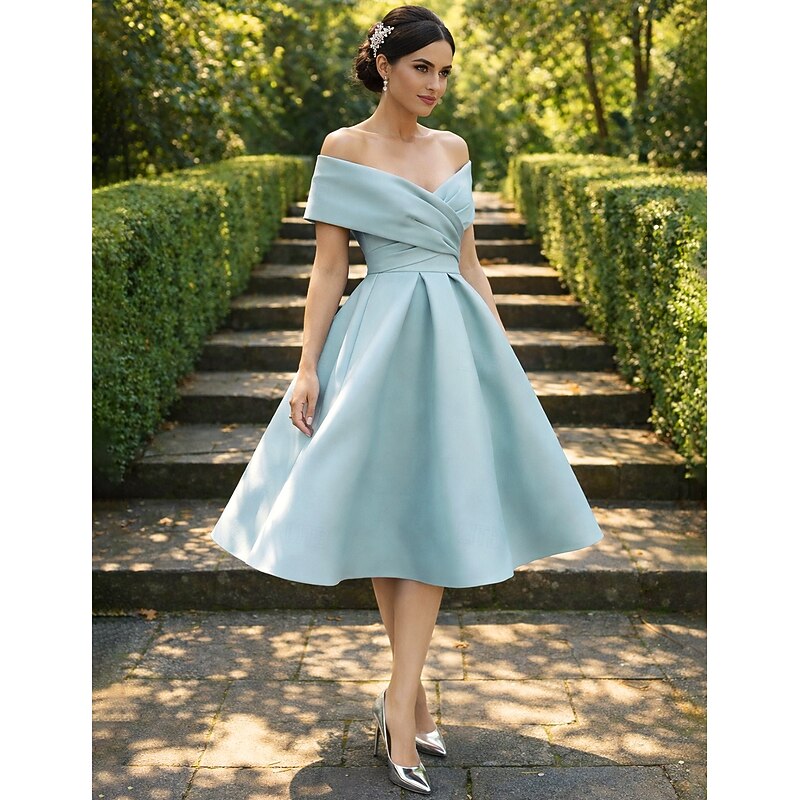 elegant cocktail dresses for any party One-Shoulder Knee-Length Cocktail Dress with Sequins Emerald / XSmall