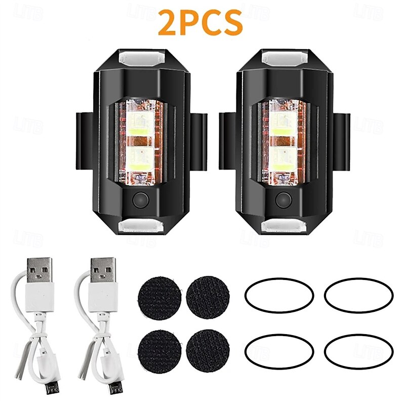 Lampe Stroboscopique LED 7 Couleurs Pour Drone – Anti-collision, 4 Modes, Télécommande, Rechargeable USB, 19,5 G