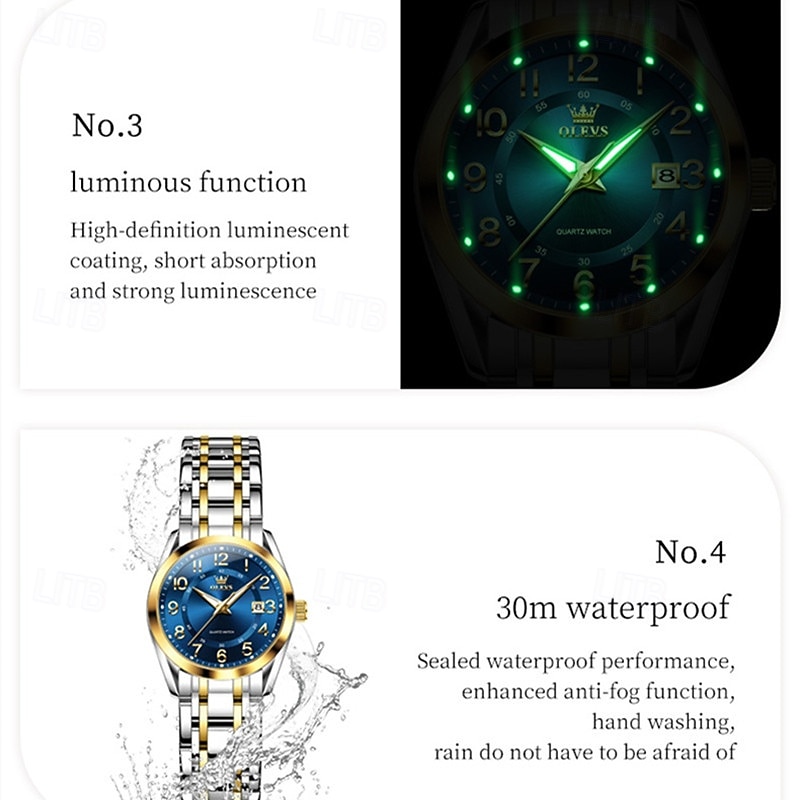 OLEVS Argentato Orologio Donna Analogico Acciaio Inossidabile Numeri Arabi Bianco Orologi Impermeabile Donna Piccolo Quadrante con Data Facile da Leggere OLEVS Argentato Orologio Donna Analogico Acciaio Inossidabile Numeri Arabi Bianco Orologi Impermeabile Donna Piccolo Quadrante con Data Facile da Leggere