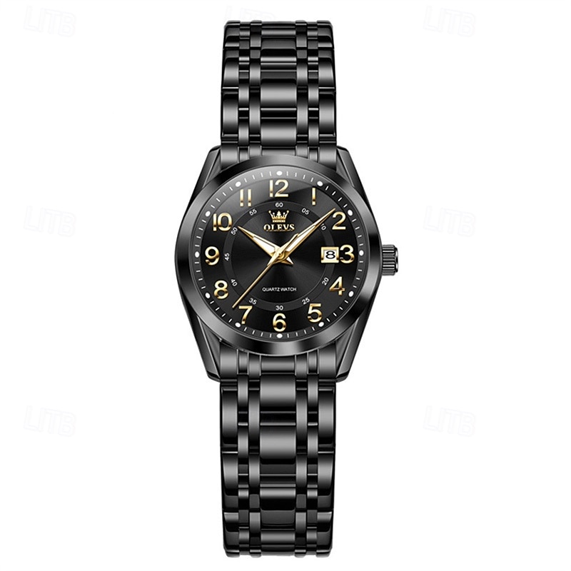 OLEVS Bicolore Orologio Donna Analogico Acciaio Inossidabile Numeri Romani Bianco Orologi Impermeabile Donna Piccolo Quadrante con Data Luminoso OLEVS Bicolore Orologio Donna Analogico Acciaio Inossidabile Numeri Romani Bianco Orologi Impermeabile Donna Piccolo Quadrante con Data Luminoso