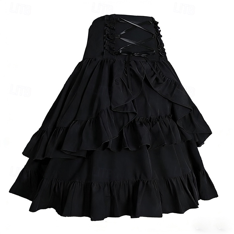 Gothic Medieval Renaissance Mini Skirt Witch Pirate Fairy Lace up Solid Color Fancy Dress Women's Fantasy Halloween Carnival Performance Renaissance Fair LARP Adults' Skirt Spring & Summer 2026 - kr.409 Gothic Medieval Renaissance Mini Skirt Witch Pirate Fairy Lace up Solid Color Fancy Dress Women's Fantasy Halloween Carnival Performance Renaissance Fair LARP Adults' Skirt Spring & Summer 2026 - kr.409