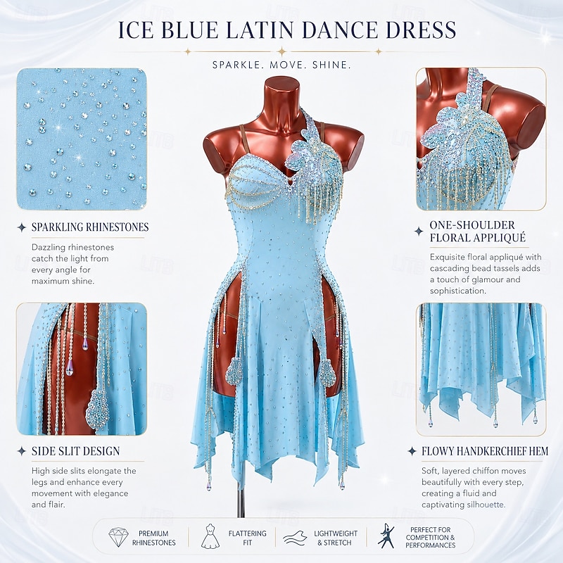 blue flowy dance dress A Line Blue Printed Detachable Sleeves Ruffled Homecoming Dress, Dance Dresses trendtydresses