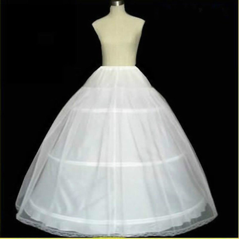 Unterkleider für Hochzeiten/besondere Anlässe: bodenlanges A-Linien-Unterkleid aus Tüll/Ballkleid-Unterkleid/Kapelle-Schleppe mit beeindruckendem Kleid 2025 Lightinthebox