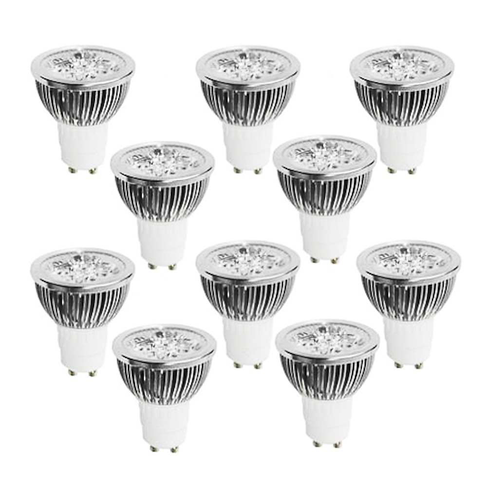 10 stücke 4 watt gu10 led glühbirne tasse strahler kaltweiß warmweiß natürliches licht ac85-265v 40 watt halogenäquivalent Lightinthebox