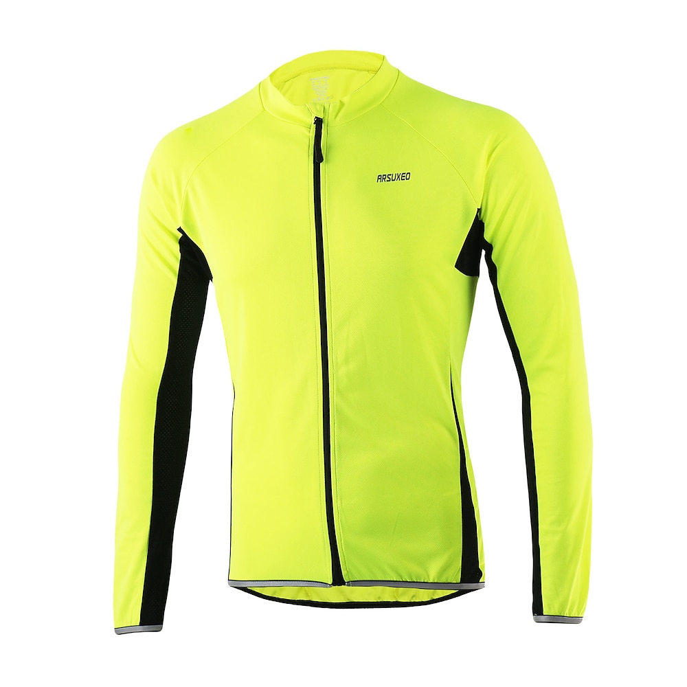 Arsuxeo Herren Radtrikot fahrradbekleidung Fahrradtrikot Langarm Winter Fahhrad Trikot Shirt mit 3 Gesäßtaschen MTB Mountain Rennrad Atmungsaktiv Anatomisches Design Rasche Trocknung Reißverschlu Lightinthebox