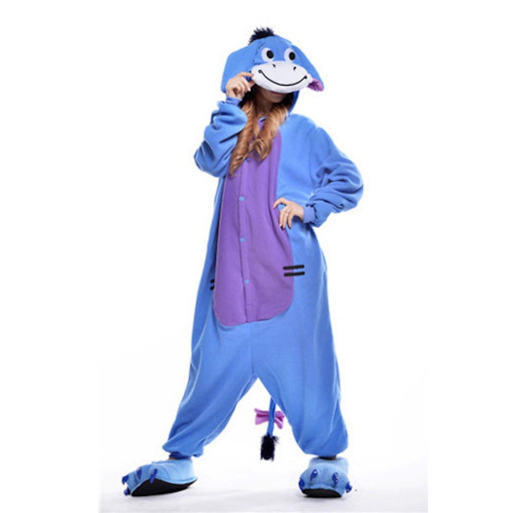 Erwachsene Patchwork Nachtwäsche Tarnfarben Onesie-Kostüm Faschingskostüme Esel Pyjamas-Einteiler Kigurumi-Pyjamas Pyjamas Lustiges Kostüm Für Herren und Damen Weihnachten Karneval Silvester Karikatur Lightinthebox