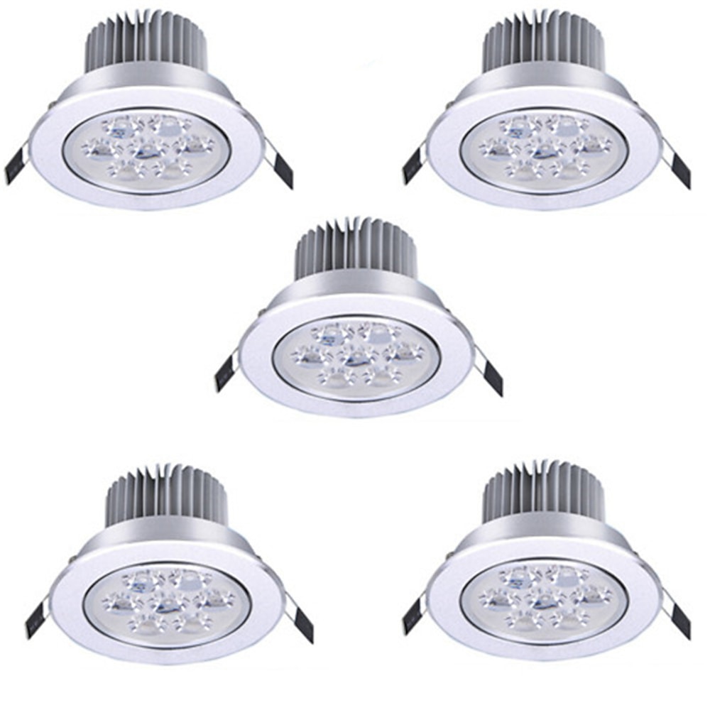 5 Stück 7 W LED Spot Lampen LED Ceilling Light Recessed Downlight 7 LED-Perlen Hochleistungs - LED Dekorativ Warmweiß Kühles Weiß 175-265 V / RoHs / 90 Lightinthebox