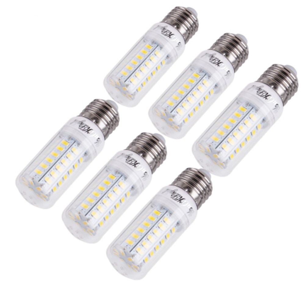 6 Stück, 3 W, LED-Mais-Glühbirne, 400 lm, E14, E26, E27, 56 LEDs, SMD 5730, dekorativ, warmweiß, kaltweiß, 120 W, Glühlampe, Edison-Äquivalent Lightinthebox