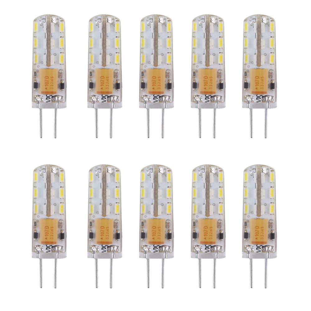 10 Stück 1 W LED Doppel-Pin Leuchten 460 lm G4 24 LED-Perlen SMD 3014 Dekorativ Warmweiß Kühles Weiß 12 V / RoHs / ASTM Lightinthebox