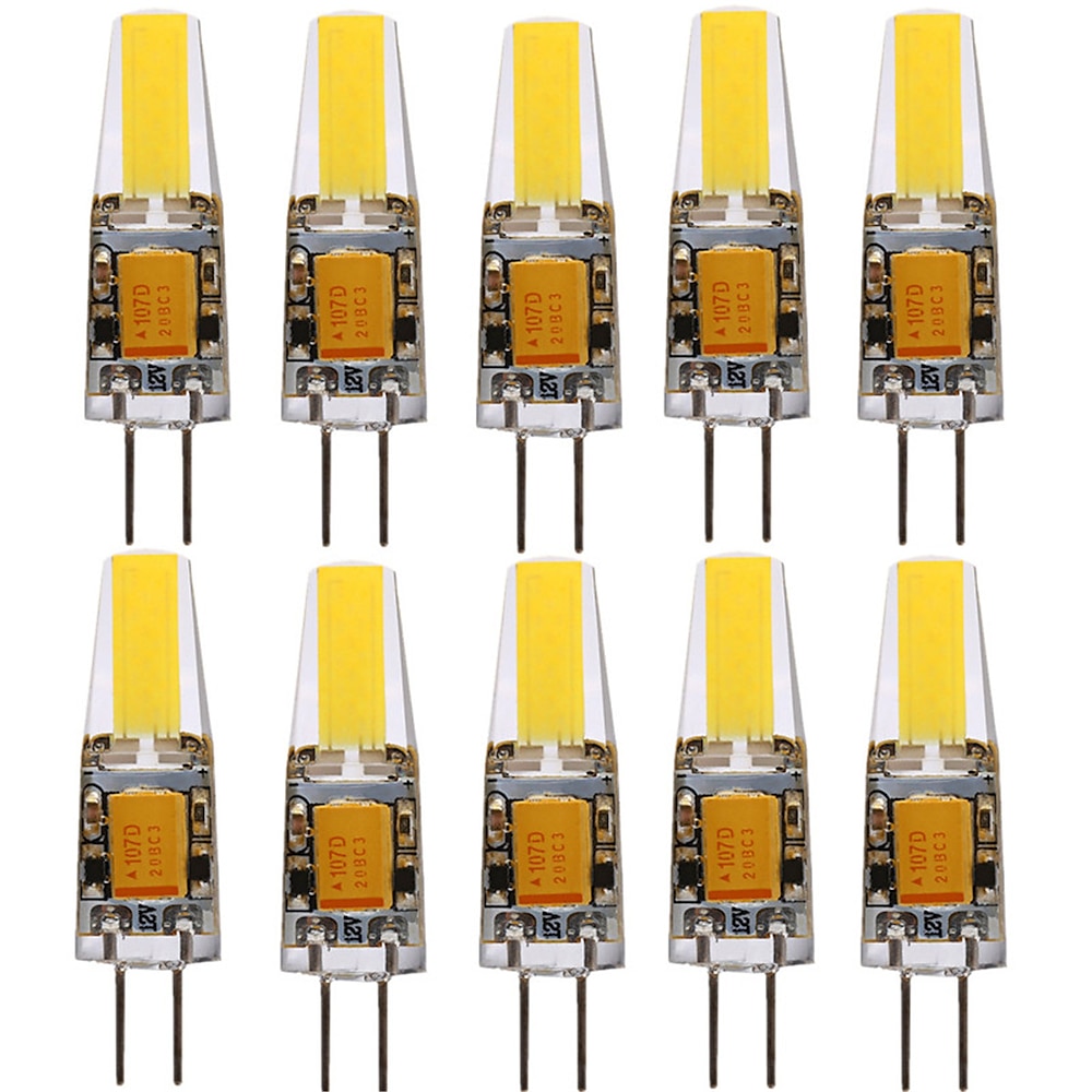 10 stücke g4 t3 cob1505 4 watt 400 lm led bi-pin glühbirne für schrank licht deckenleuchten rv boote außenbeleuchtung 40 watt halogenäquivalent warmweiß kaltweiß ac/dc12~24v Lightinthebox