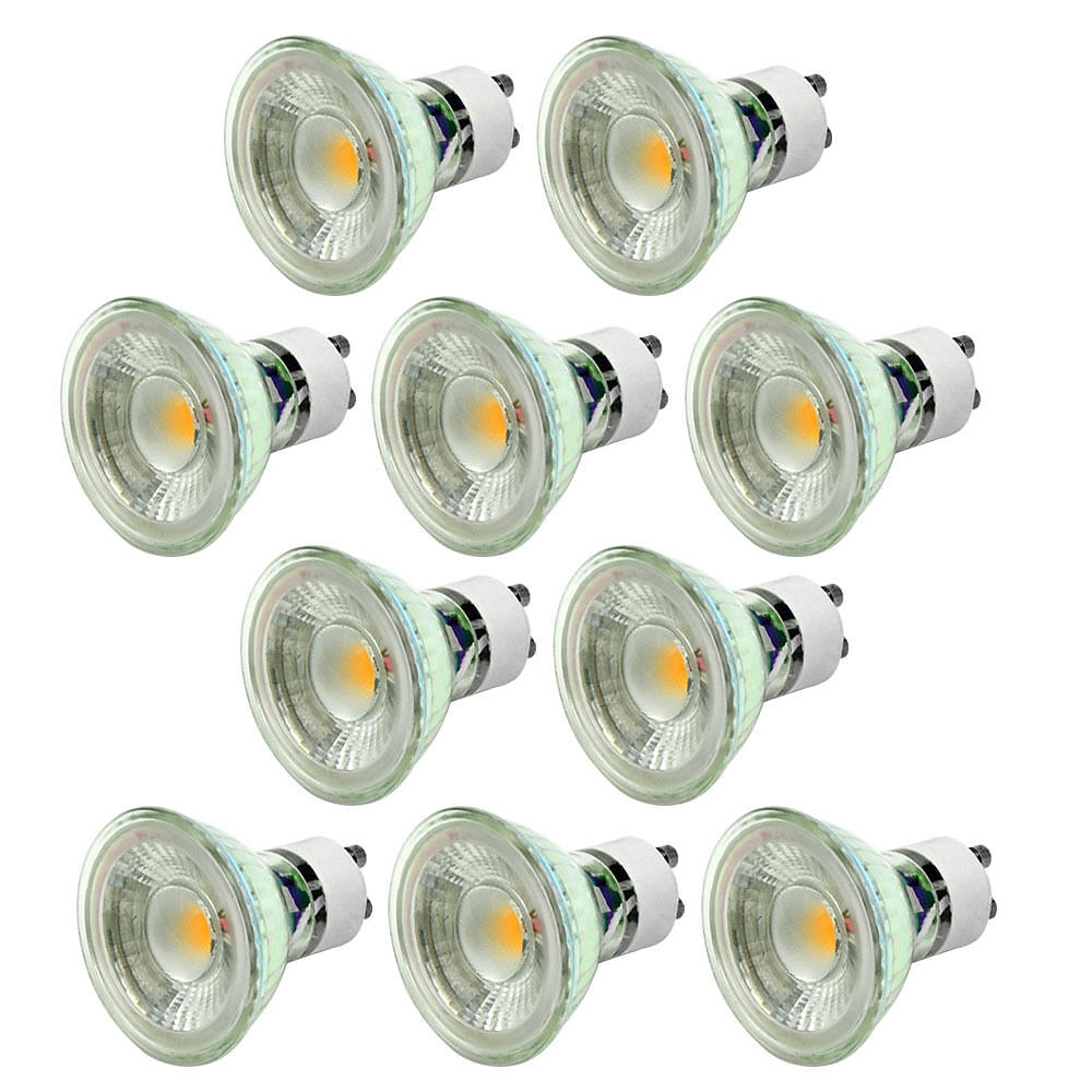 10 stücke 5 watt led-strahler glühbirne 500 lm gu10 cob dimmbar dekorativ warm kalt weiß 50 watt halogen äquivalent 220-240 v Lightinthebox