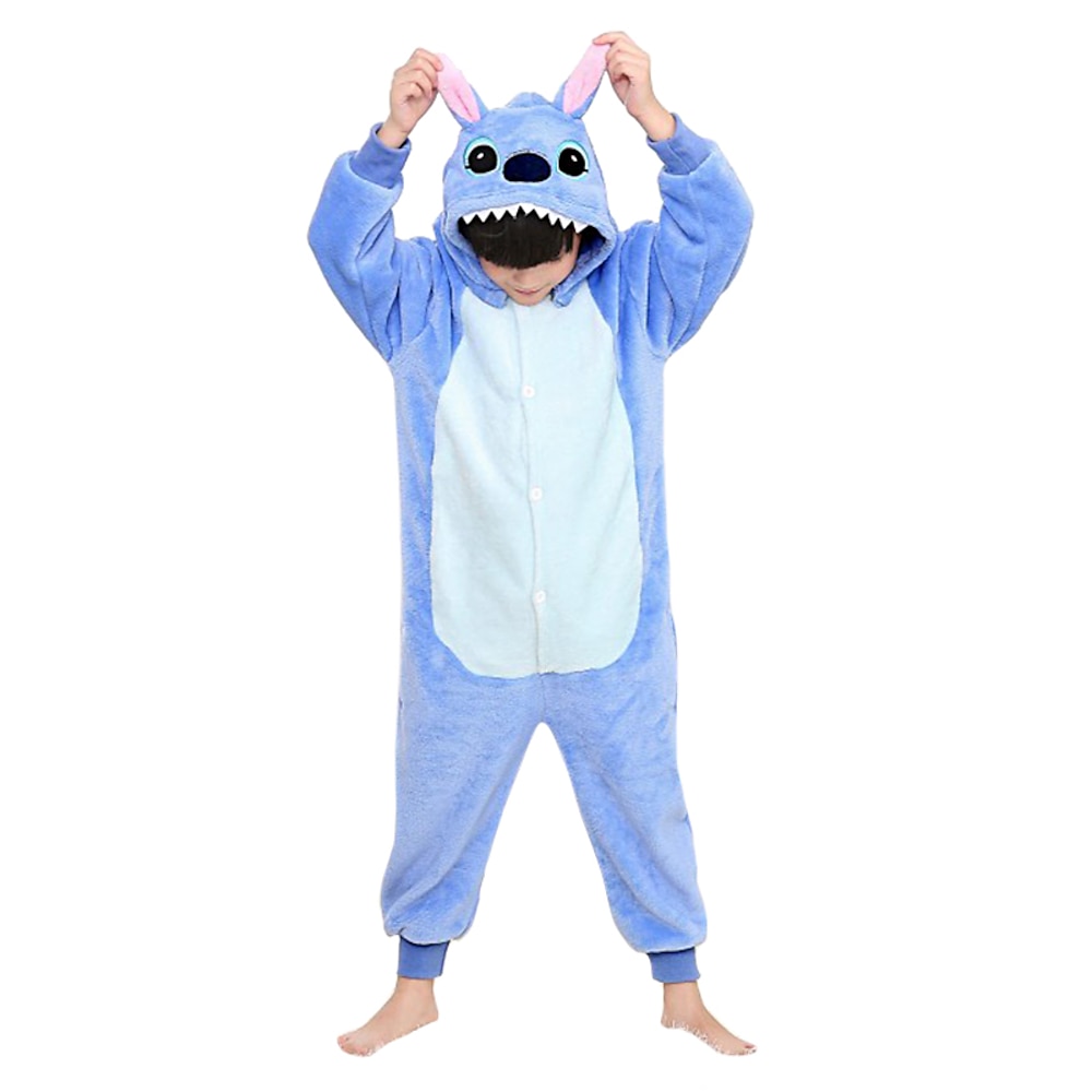 Kinder Patchwork Onesie-Kostüm Faschingskostüme Monster Blaues Monster Pyjamas-Einteiler Kigurumi-Pyjamas Pyjamas Lustiges Kostüm Für Jungen und Mädchen Weihnachten Karneval Kindertag Karikatur Lightinthebox