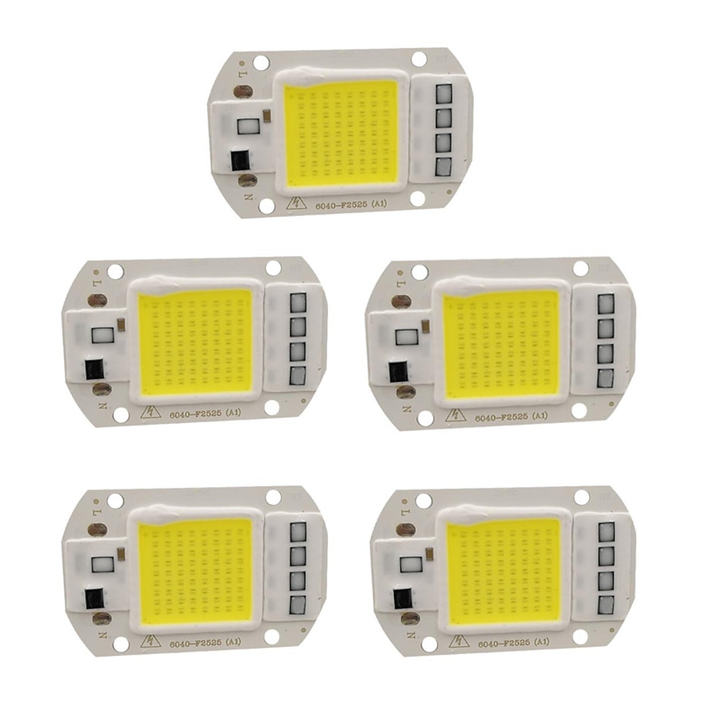 5 stücke 50 watt 220 v diy cob led chip birne perle für flutlicht Lightinthebox