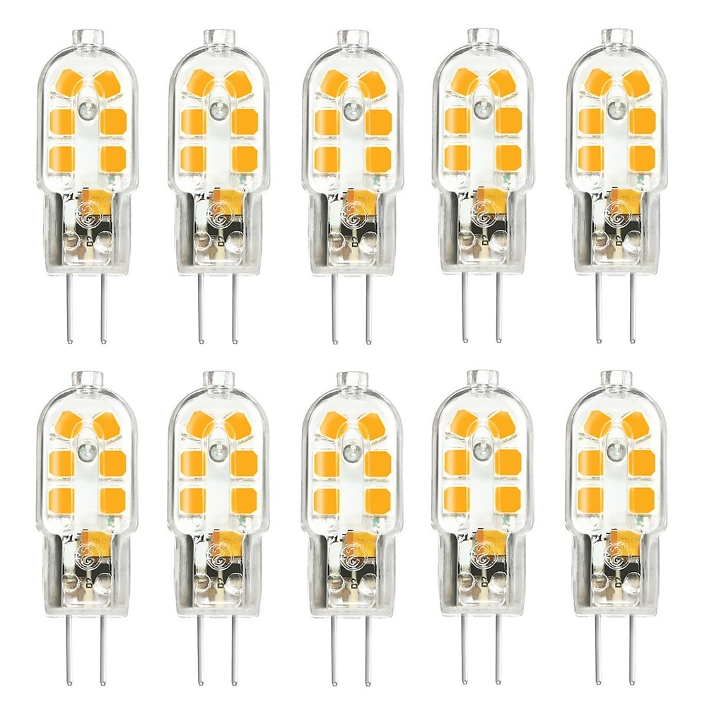 ywxlight 10pcs g4 3w 200-300lm 12led führte bi-pin Lichter 2835smd warmweiß kühlen weißen natürlichen weißen führte Maislampe Kronleuchter Lampe AC 12V Lightinthebox