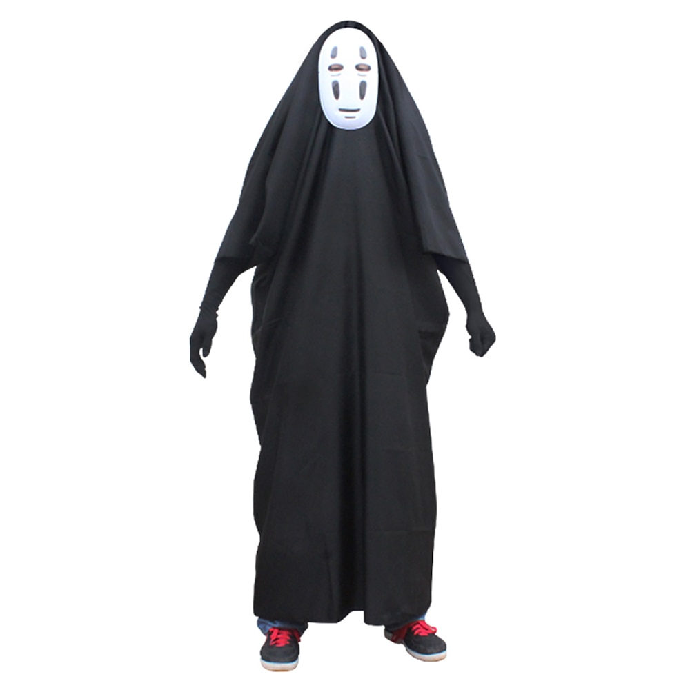 Inspiriert von Chihiros Plätzchen Anime Kein Gesicht, Mann Anime Cosplay Kostüme Japanisch Cosplay-Anzüge Austattungen Klassisch Halbe Ärmel Handschuhe Umhang Maske Für Unisex Lightinthebox