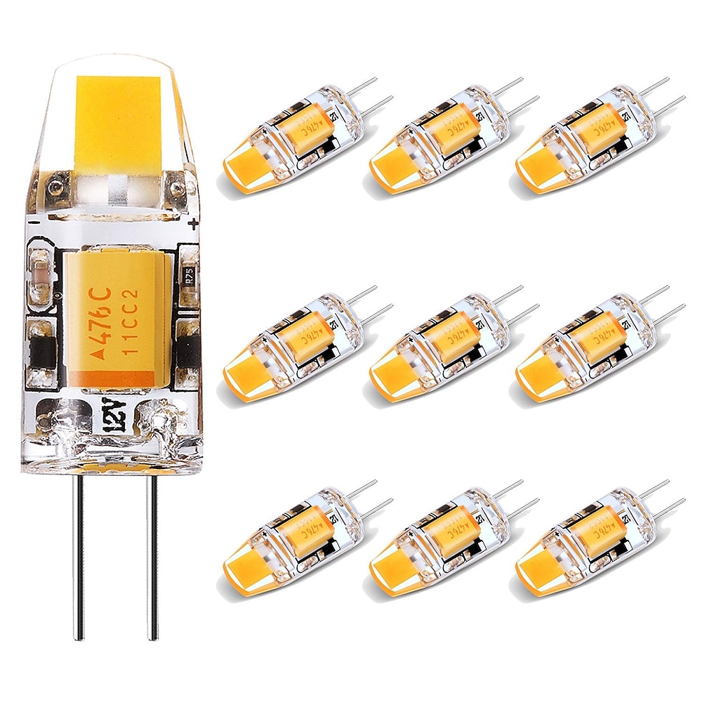 10 stücke 1,5 w led bi-pin lichter 150 lm g4 1 led perlen cob schön warmweiß 12 v Lightinthebox