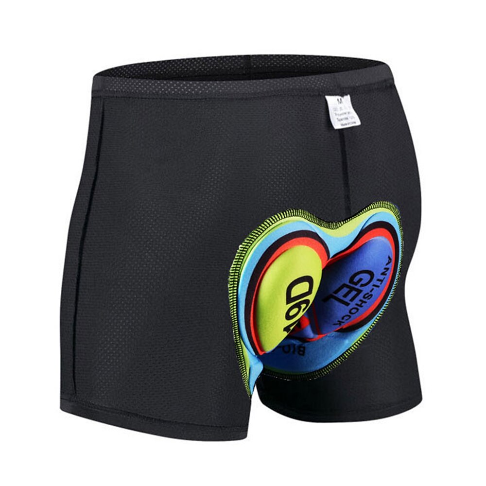 malciklo herren radunterwäsche 3d gefütterte mtb radhose atmungsaktiv feuchtigkeitstransport schnell trocknend stoßfest anatomisches design bikewear bike under shorts sport polyester schwarz gelb Lightinthebox