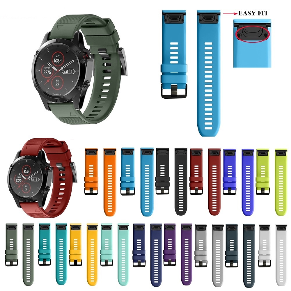 Uhrenarmband für Garmin Fenix 7/7X / 7S VORLÄUFER 955 Instinkt 2/2S Epix Annäherung S62 Silikon Ersatz Gurt 20mm 22mm 26mm Sportarmband Armband Lightinthebox