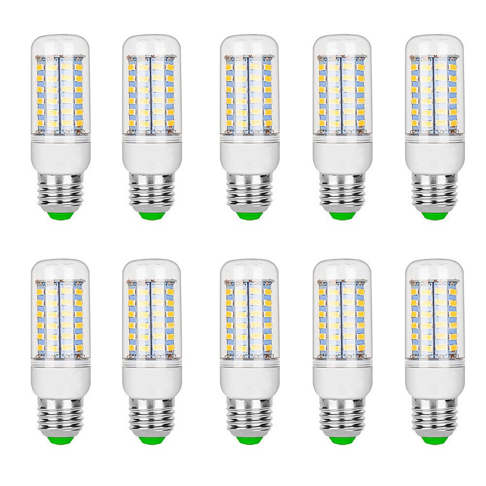 10 stücke 10 watt led mais glühbirne 1000 lm g9 b22 e12 e14 e26 e27 gu10 69 led smd5730 100 watt äquivalent birne kronleuchter kerze warmweiß 220 v 110 v Lightinthebox