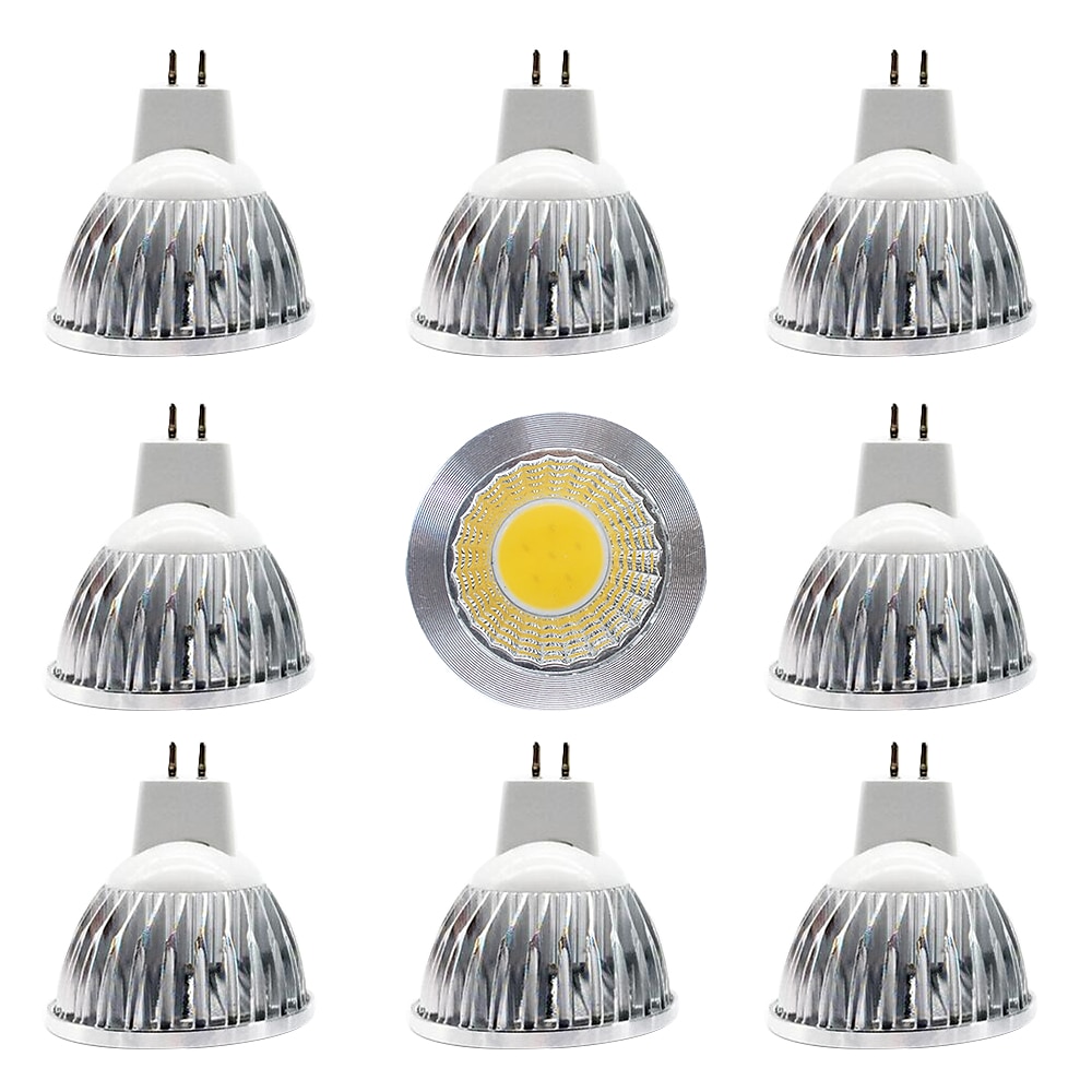 9 stücke 12 watt led glühbirne strahler 1200 lm mr16 mr16 cob dimmbar warmweiß weiß tageslicht schienenbeleuchtung (90 watt halogenäquivalent) Lightinthebox