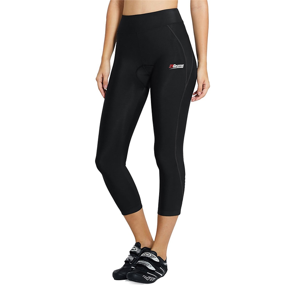 Damen Rennradhosen ¾ Radhose Fahhrad Hosen Leggings Formschluss MTB Mountain Rennrad Sport Graphic 3D-Pad Atmungsaktiv Schnelltrocknend Antistatisch Schwarz Spandex Bekleidung Fahrradbekleidung Lightinthebox