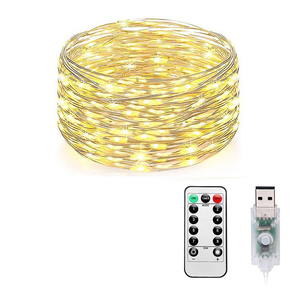 LOENDE 10m Lichterkette 100 LEDs Warmes Weiß RGB Weiß Wasserfest Kreativ USB 5 V USB angetrieben Lightinthebox