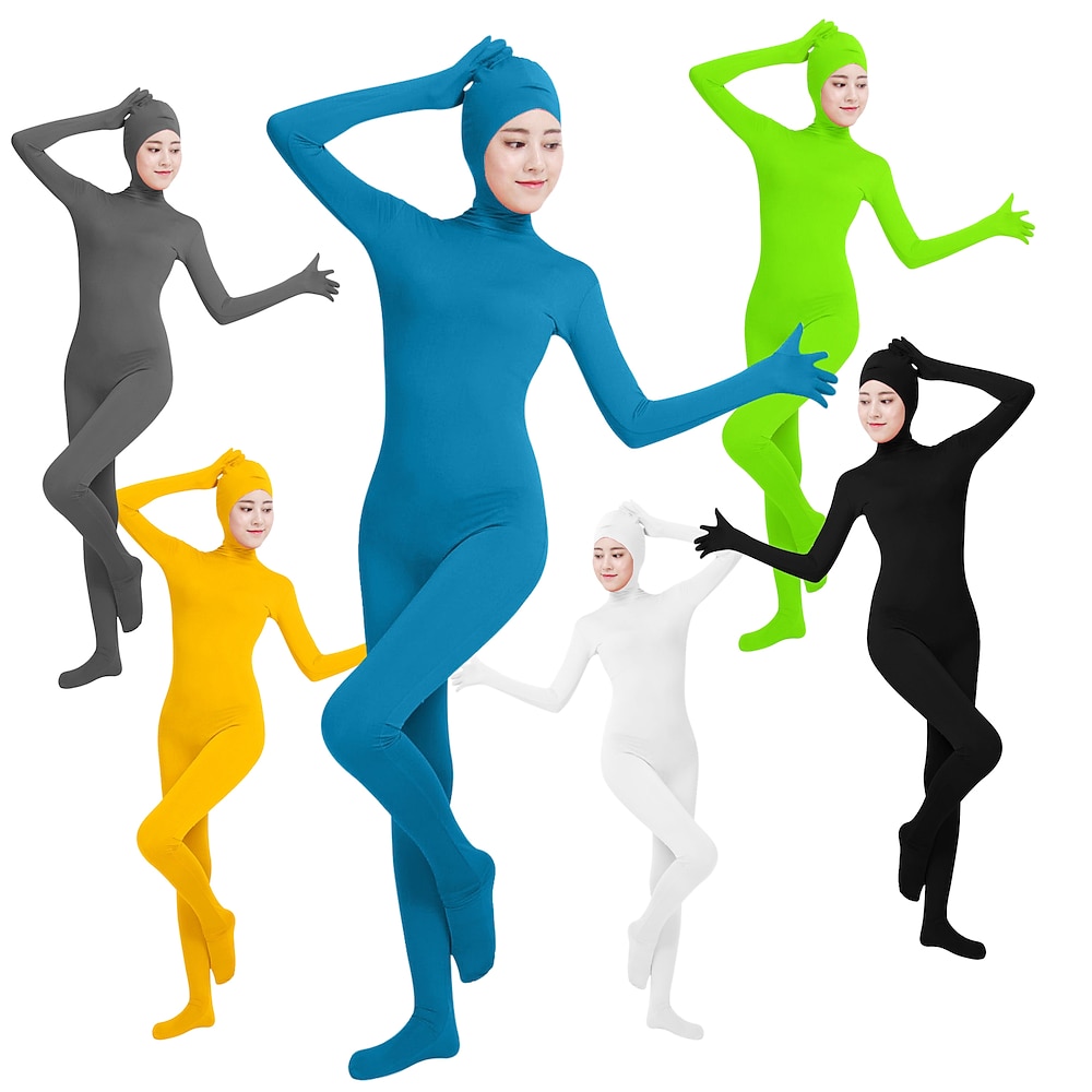 Zentai-Anzüge Catsuit Hautenger Anzug Kinder Erwachsene Lycra Cosplay Kostüme Alles Feste Farbe / Gymnastikanzug / Einteiler / Gesicht offen / Bühne / Party / Gymnastikanzug / Einteiler Lightinthebox