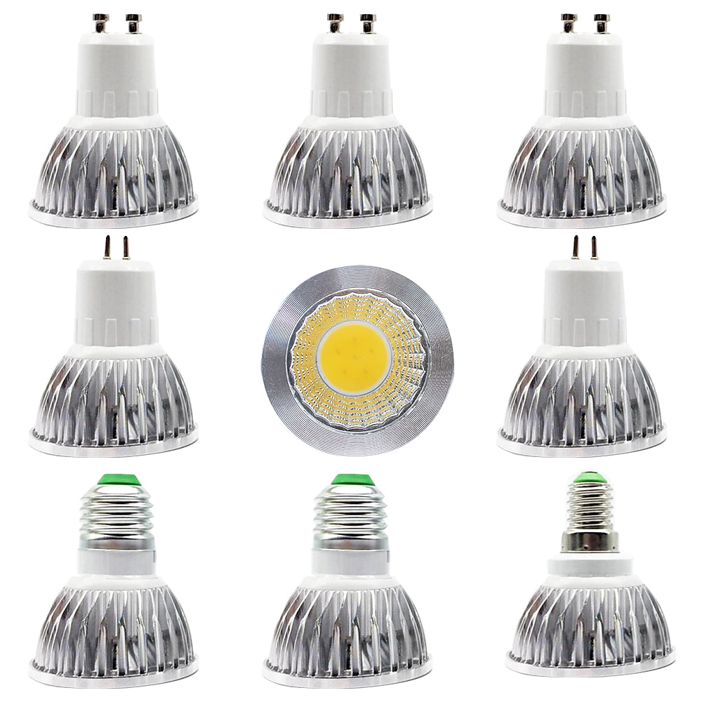 9 stücke 12 watt led glühbirne strahler 1200 lm e14 e26 e27 gu10 gu5.3 cob dimmbar warmweiß weißes tageslicht schienenbeleuchtung (90 watt halogenäquivalent) Lightinthebox