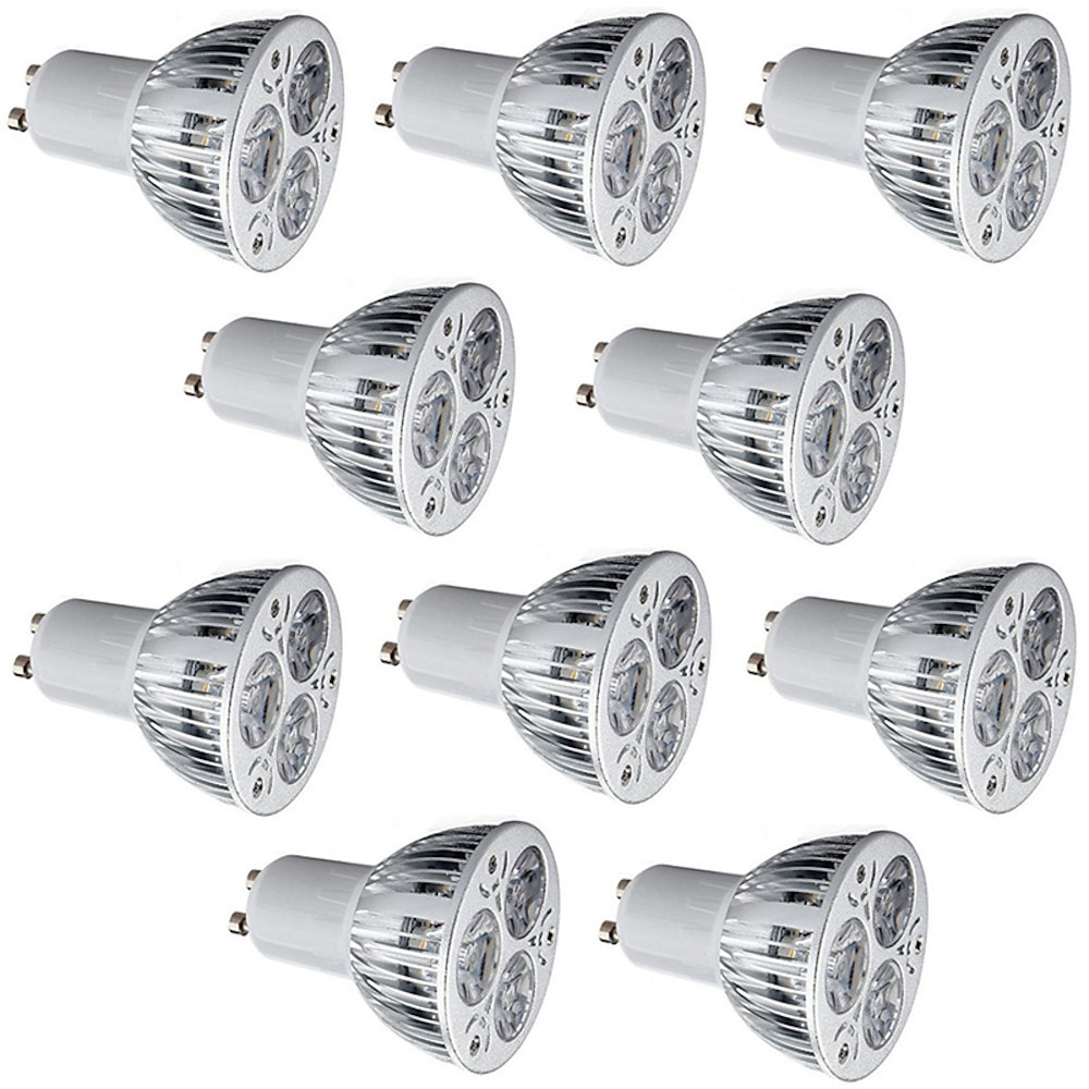 10 stücke 6 watt led scheinwerfer 400 lm gu10 e26 / e27 3 led perlen high power led dekorative warmweiß kaltweiß 85-265 v Lightinthebox