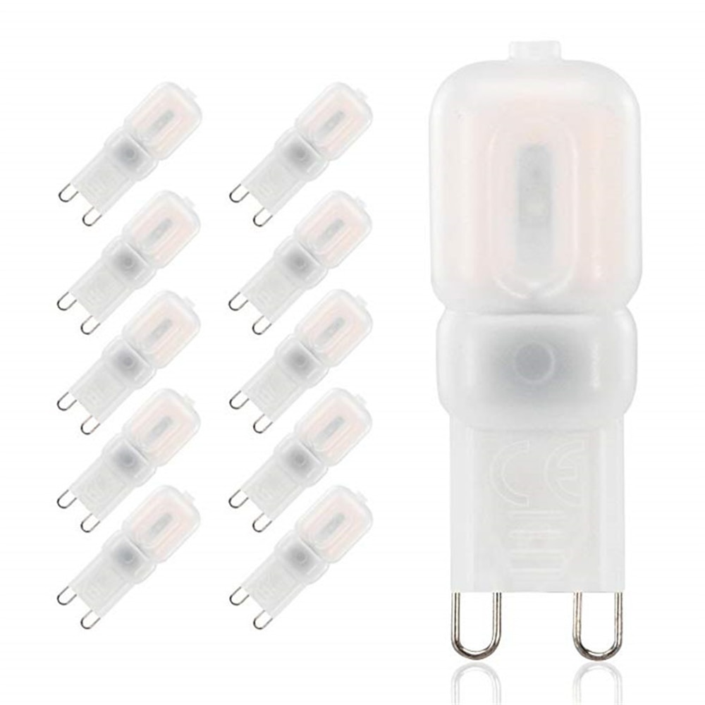 10 stücke 3 watt led bi-pin lichter birnen 300 lm g9 14 led perlen smd 2835 dimmbar landschaft 30 watt halogenlampe ersatz warm kalt weiß 360 grad strahlwinkel 220-240 v Lightinthebox