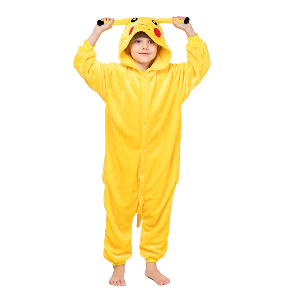 Kinder Patchwork Nachtwäsche Tarnfarben Onesie-Kostüm Faschingskostüme Pika Pika Pyjamas-Einteiler Kigurumi-Pyjamas Pyjamas Lustiges Kostüm Für Jungen und Mädchen Karneval Karikatur Lightinthebox