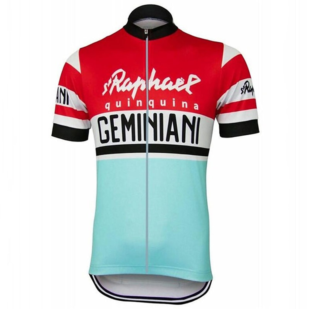 21Grams Herren Kurzarm Fahrradtrikot Sommer Elasthan Polyester Rot blau Italien Nationalflagge Fahhrad Trikot / Radtrikot Oberteile Bergradfahren Straßenradfahren UV-beständig Atmungsaktiv Rasche Lightinthebox